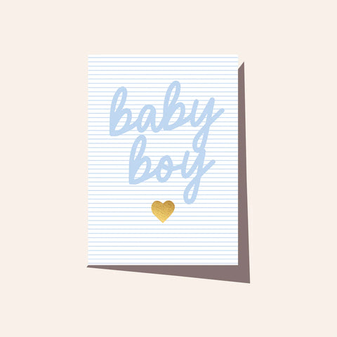 Elm Paper | Card |Baby Stripe Blue