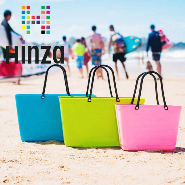 Large Dark Grey Hinza Bag - Green Plastic
