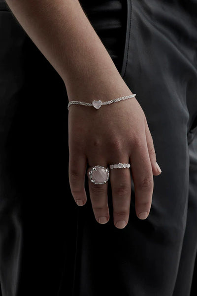 Stolen - Love Claw Bracelet - Rose Quartz