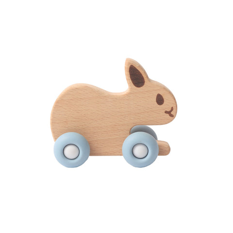 SPLOSH Baby Blue Bunny Beechwood & Silicone Toy