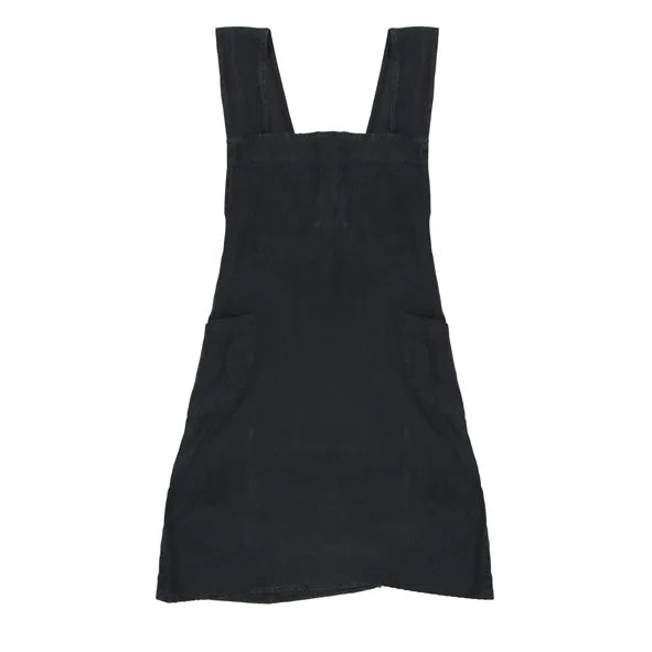 French Country  - Cross back Apron - Black