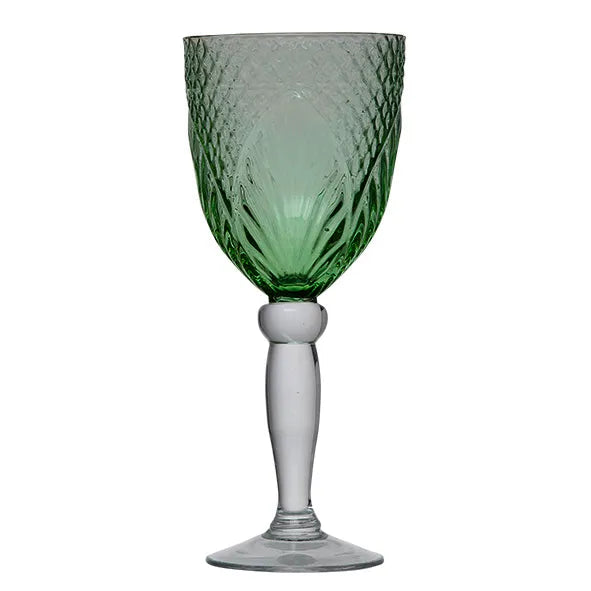 Vintage Green Goblets set of 2
