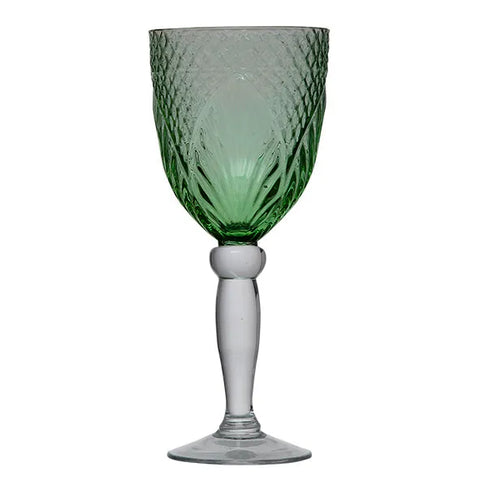 Vintage Green Goblets set of 2