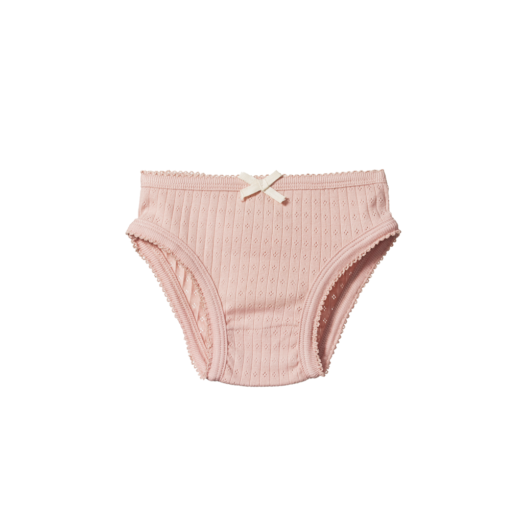 Nature Baby - Pointelle Knickers - Rose Bud