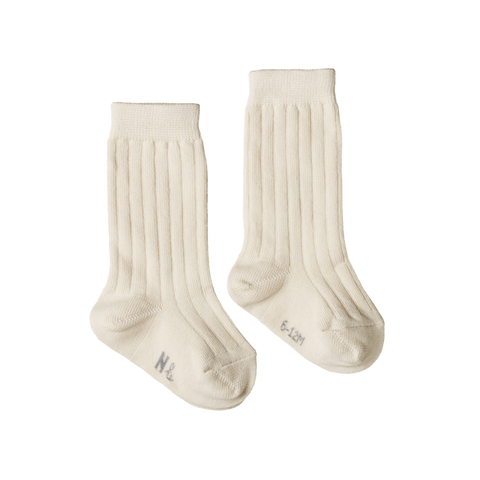 Nature Baby - Cotton Rib Socks - Natural