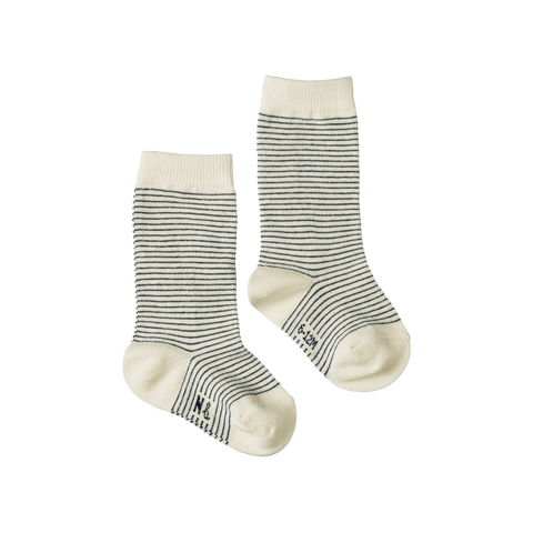 Nature Baby - Cotton Socks - Navy Stripe