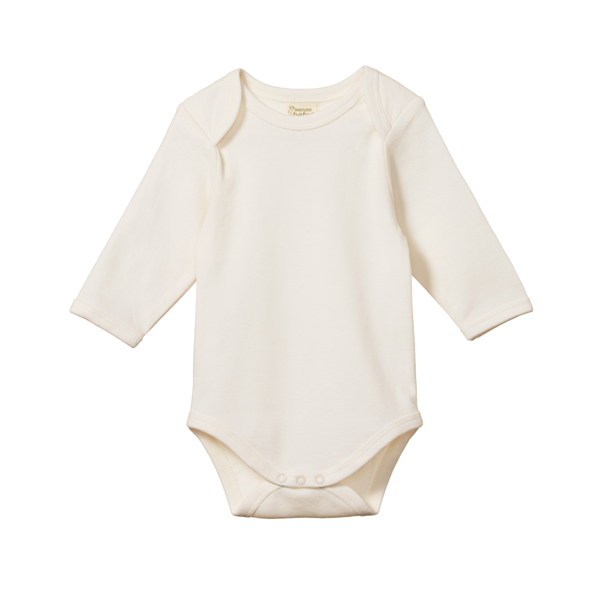 Nature Baby - Cotton Long Sleeve Bodysuit - Natural