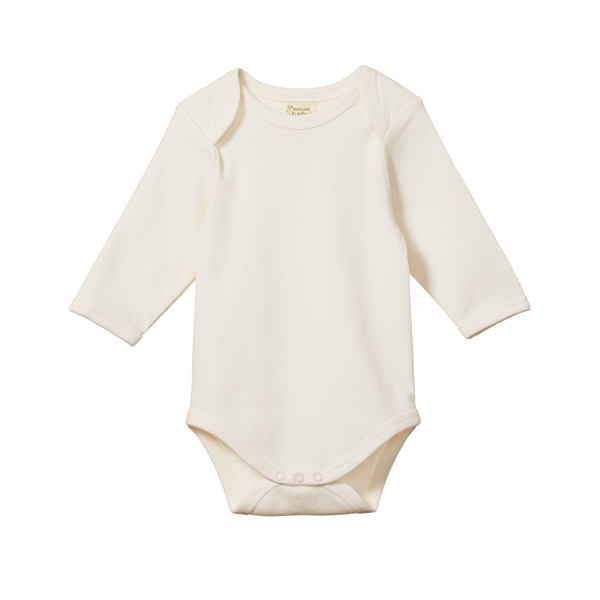 Nature Baby - Cotton Long Sleeve Bodysuit - Natural