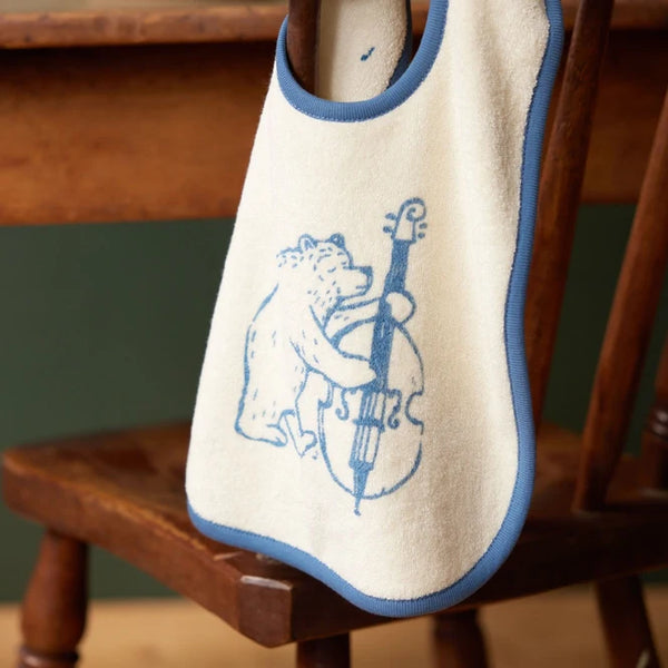 Nature Baby - Reversible Bib - BLUEGRASS BEARS PRINT