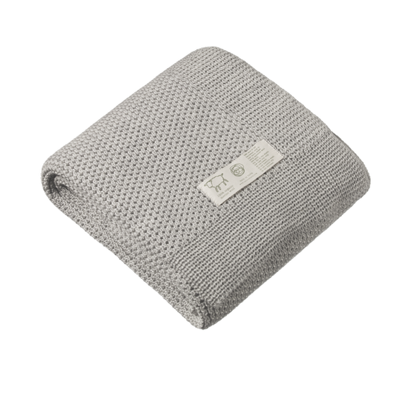 Nature Baby - Merino Knit Blanket - Light Grey