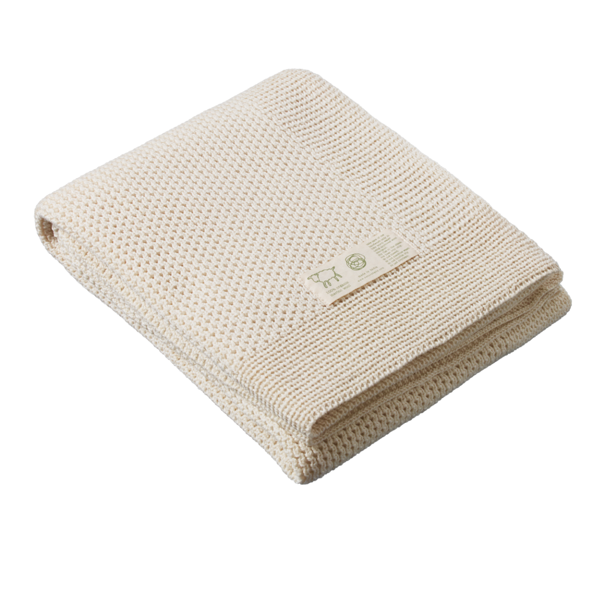 Nature Baby - Merino Knit Blanket - Natural