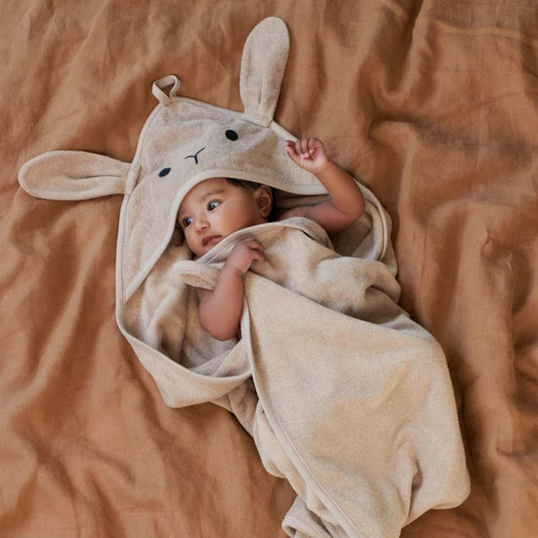 Nature Baby - Bunny Hooded Towel - Nougat