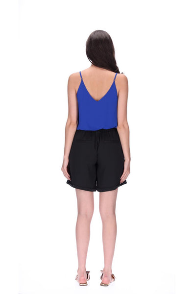 Pretty Basic Katniss Shorts - Longline - BLACK