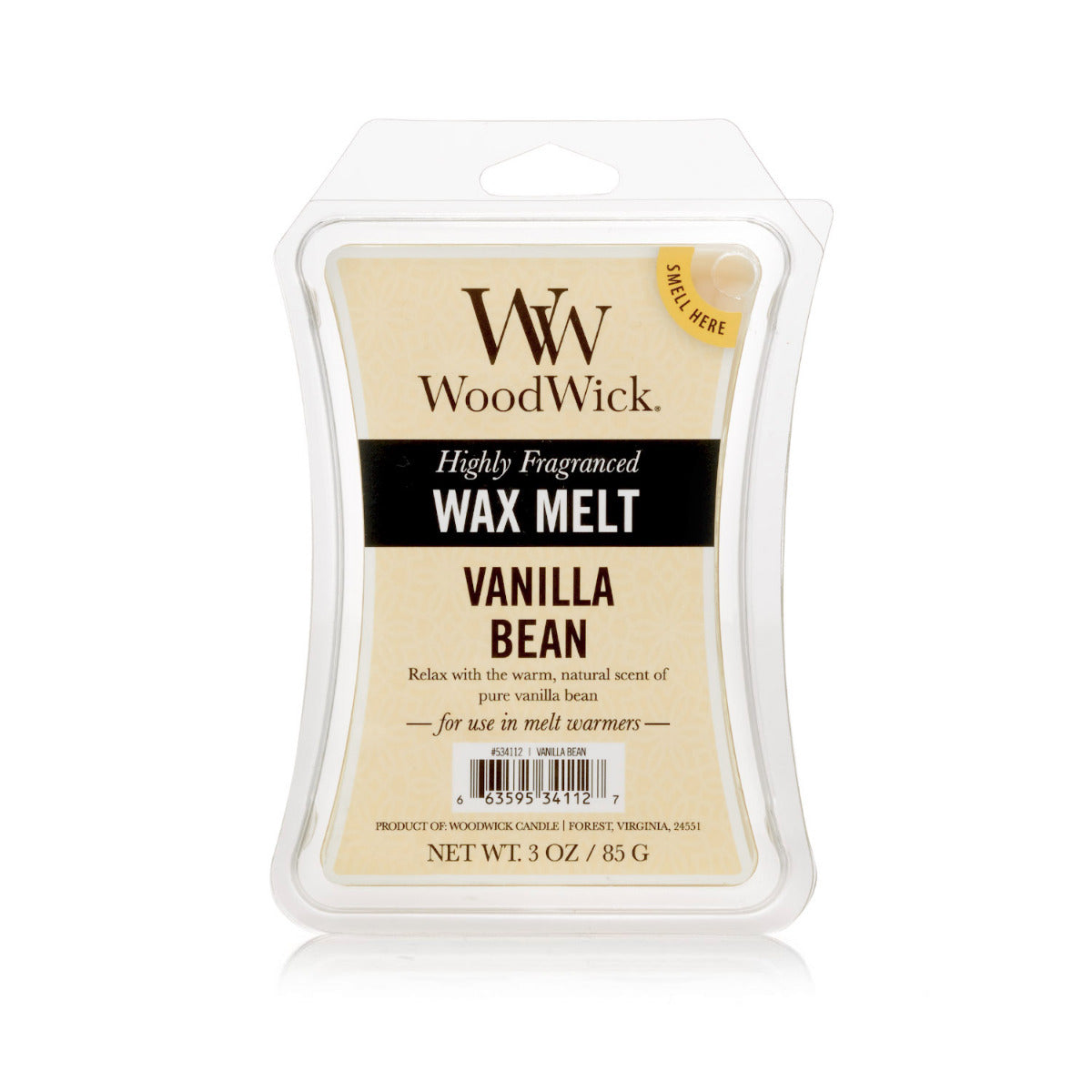 SPLOSH WoodWick Vanilla Bean Wax Melt